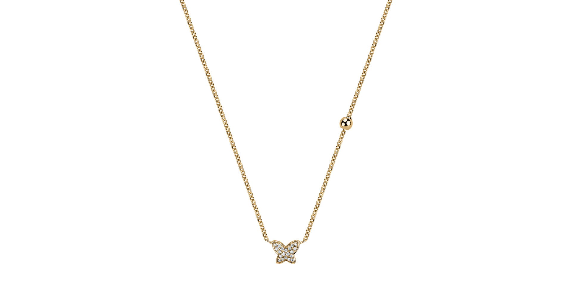 Diamond necklace Magic Butterfly
