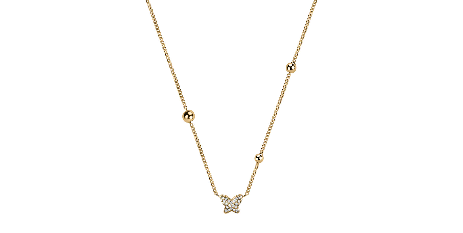 Diamond necklace Magic Butterfly