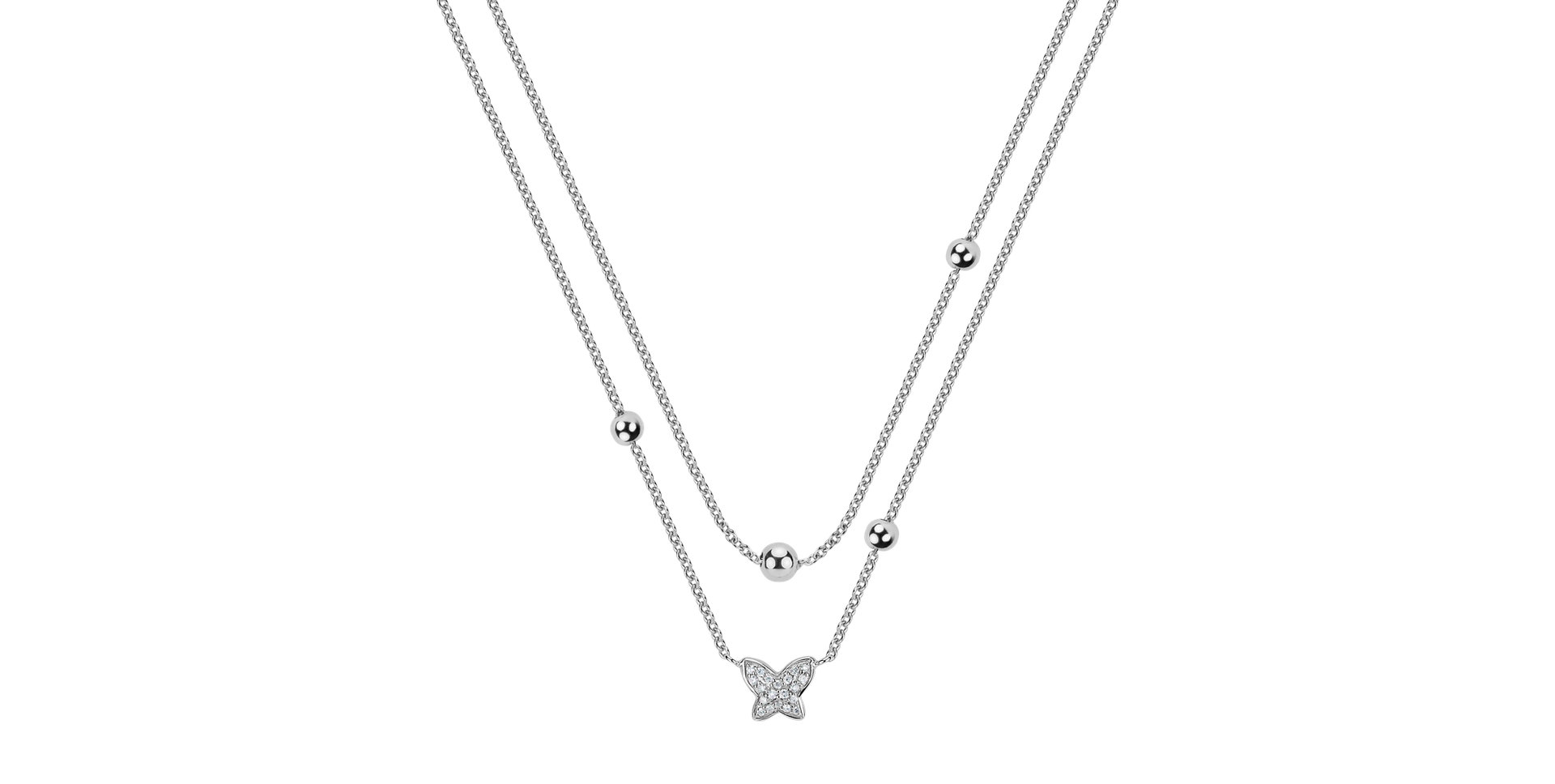 Diamond necklace Magic Butterfly