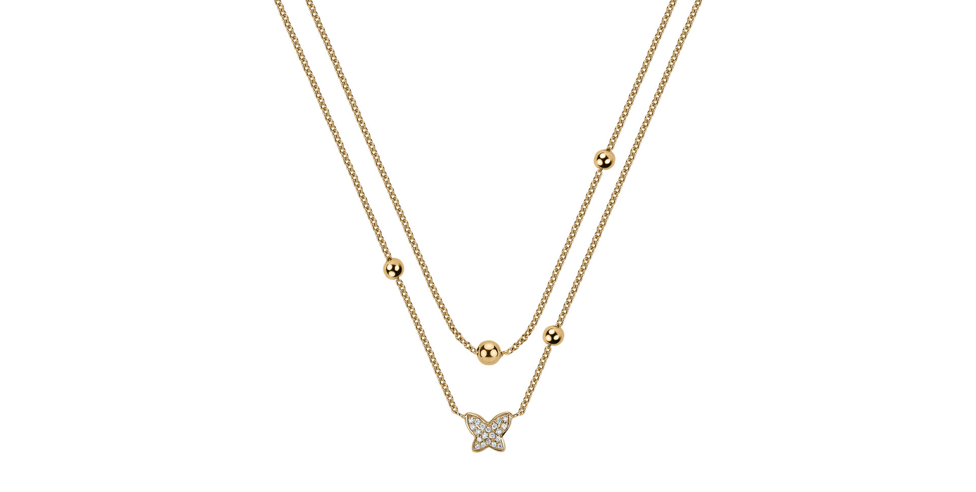 Diamond necklace Magic Butterfly