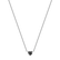 Necklace with black and white diamonds Tender Heart4