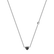 Necklace with black and white diamonds Tender Heart4