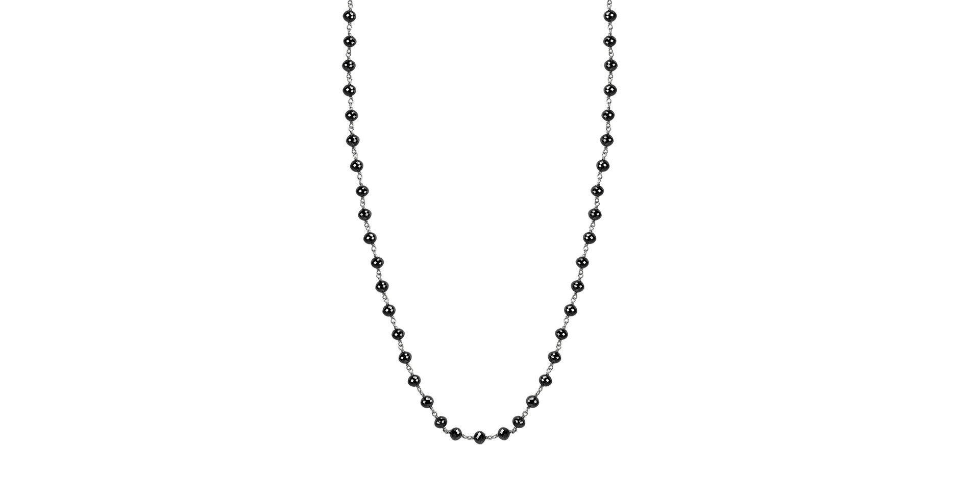 Necklace with black diamonds Dark Melody