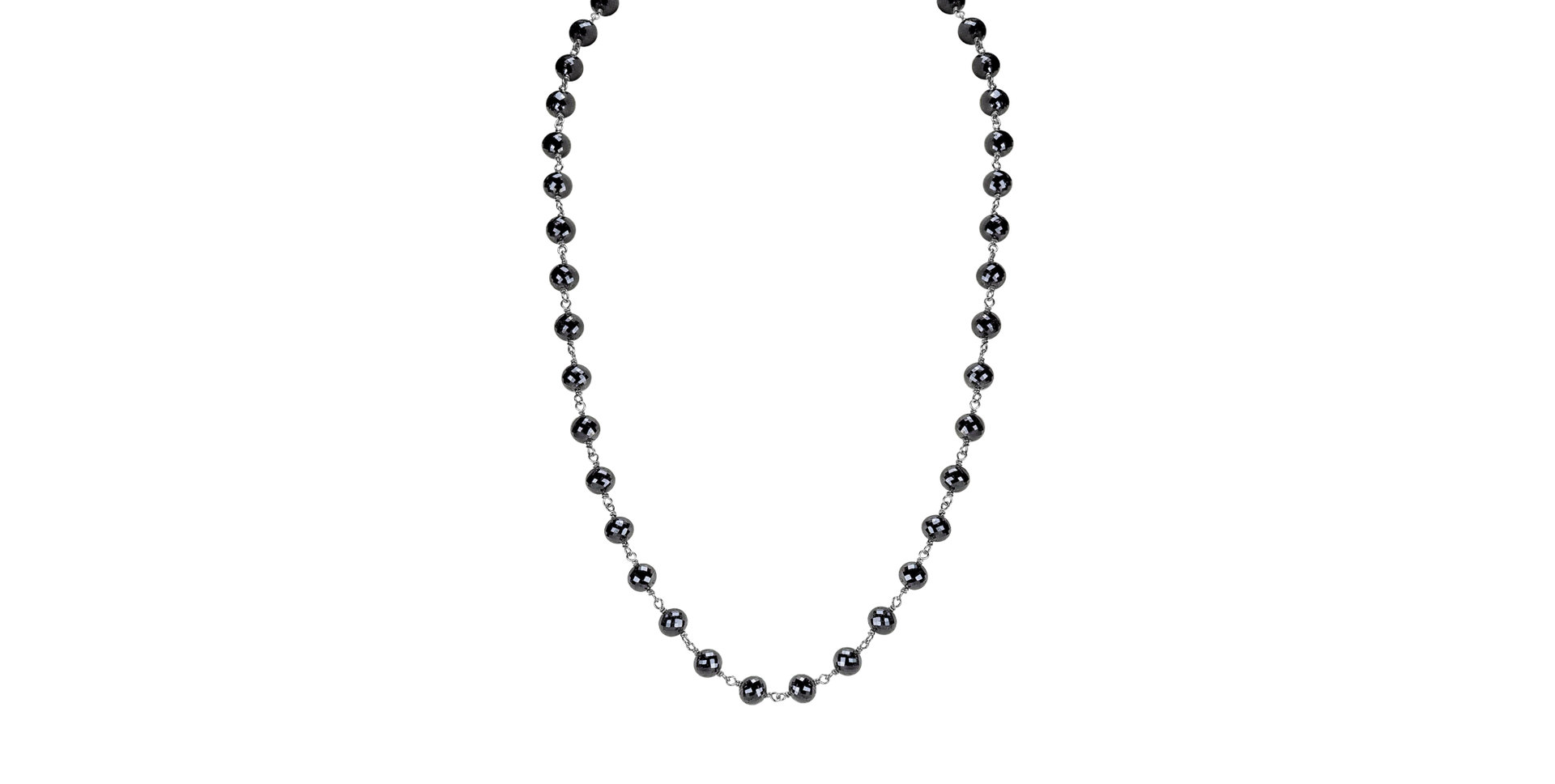 Necklace with black diamonds Dark Melody