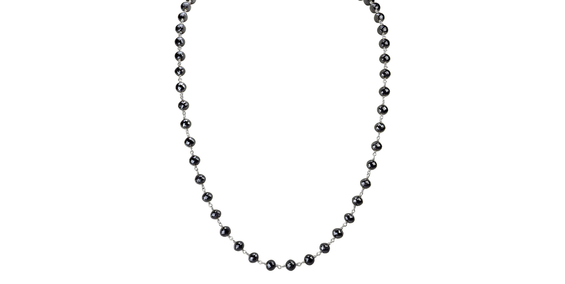 Necklace with black diamonds Dark Melody