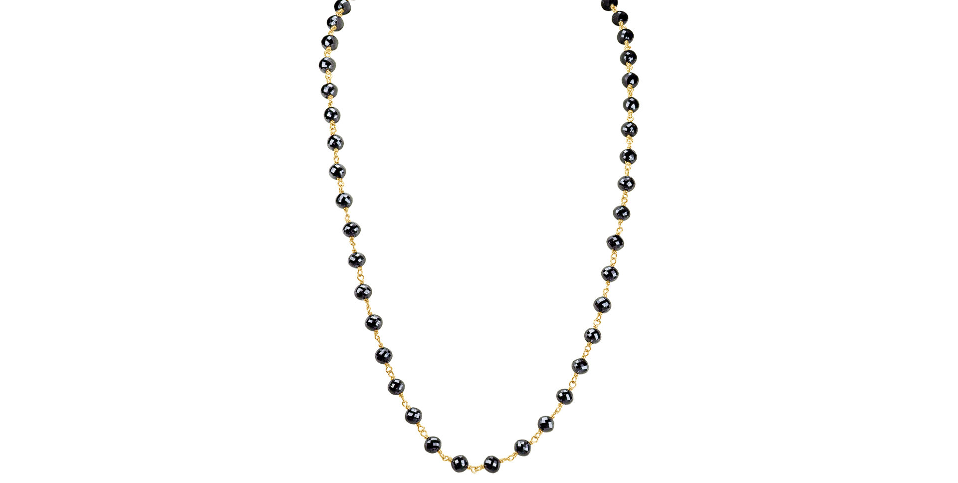Necklace with black diamonds Dark Melody