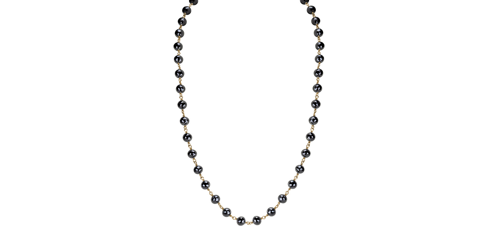 Necklace with black diamonds Dark Melody