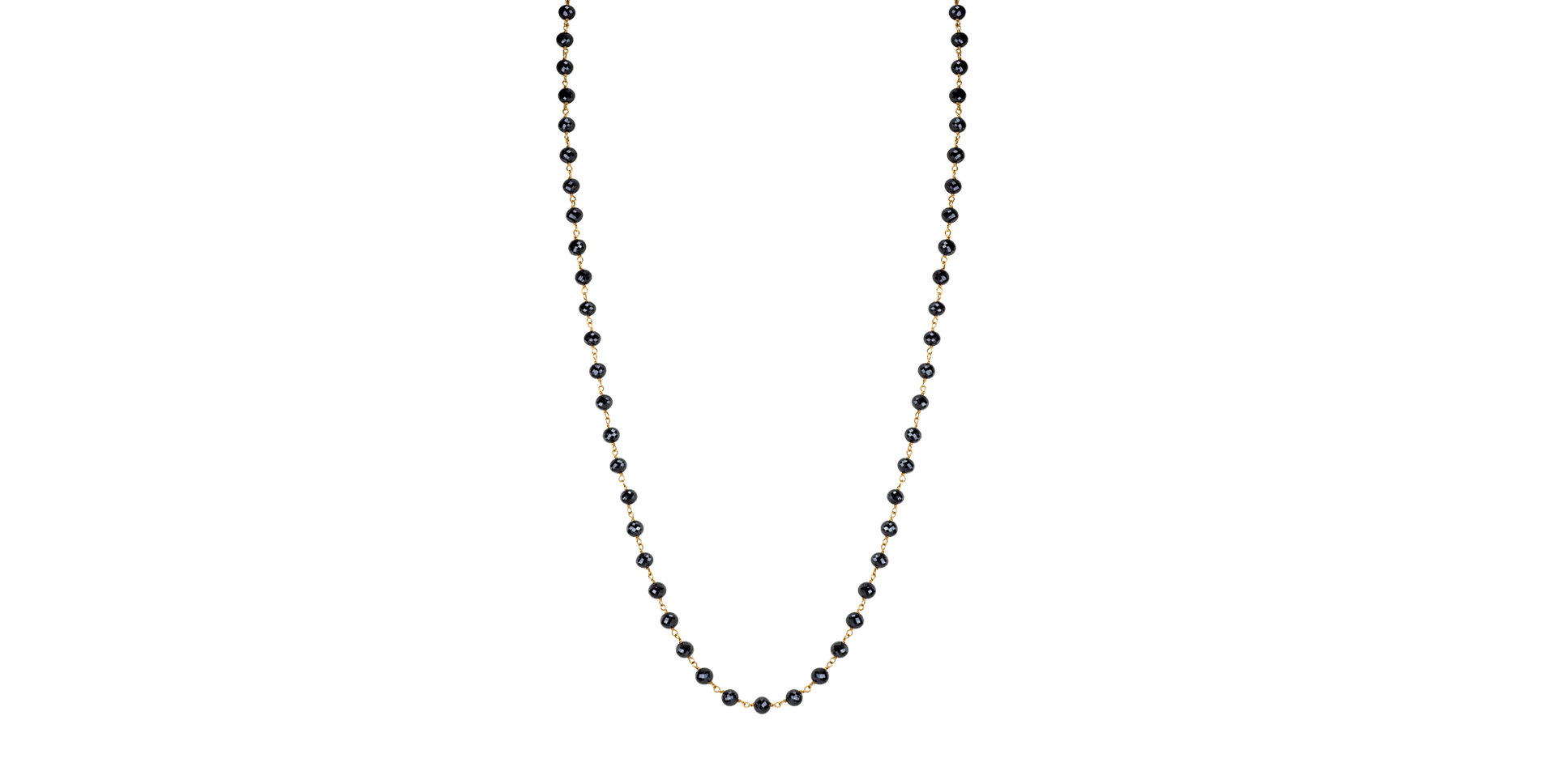 Necklace with black diamonds Dark Melody
