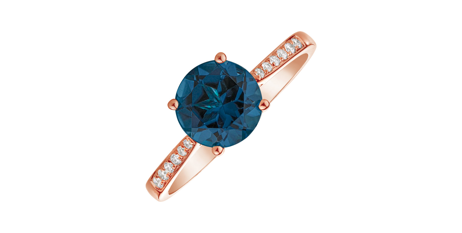 Diamond ring with Topaz London Bonbon