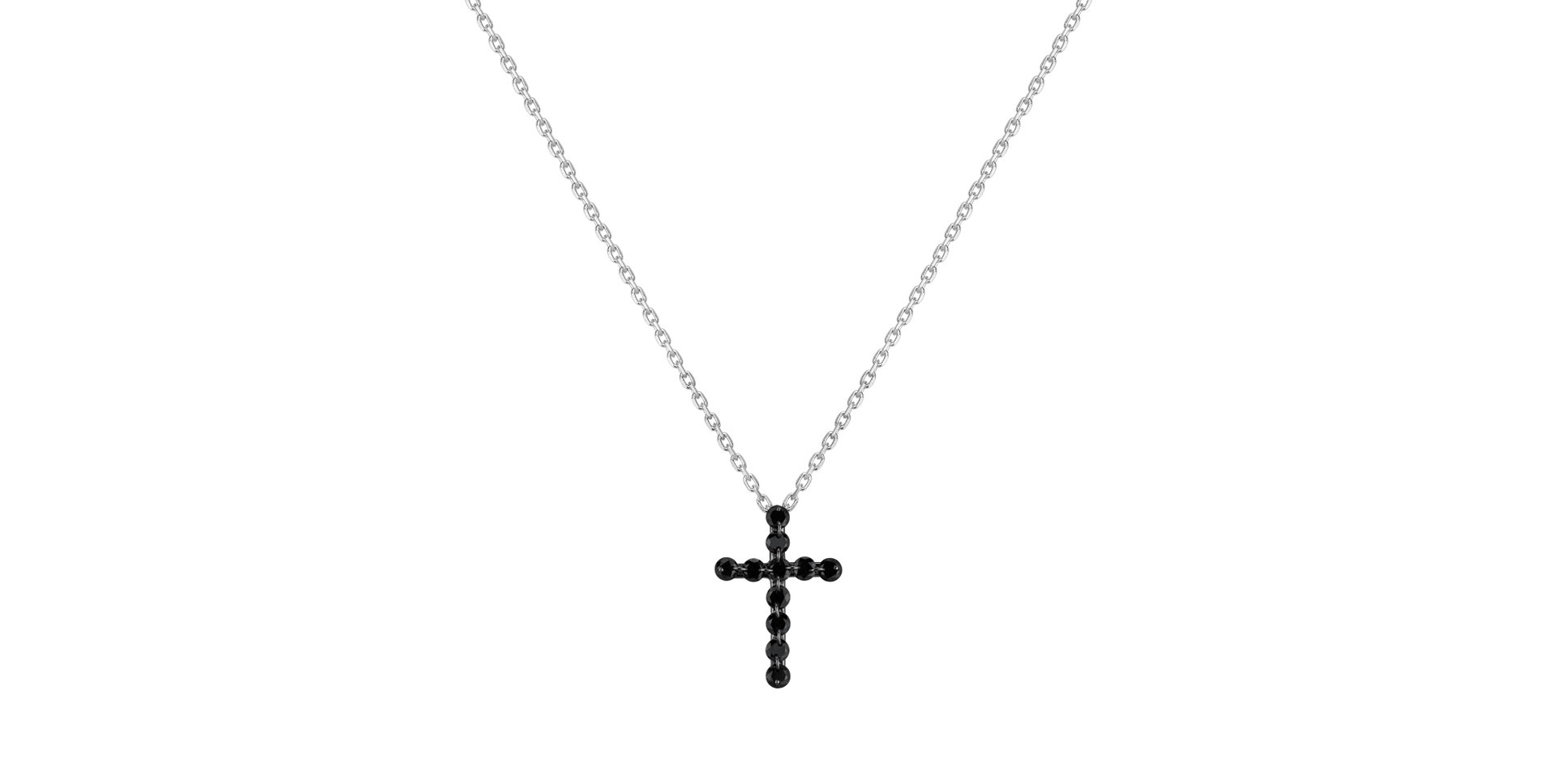 Pendant with black diamonds Luxury Cross
