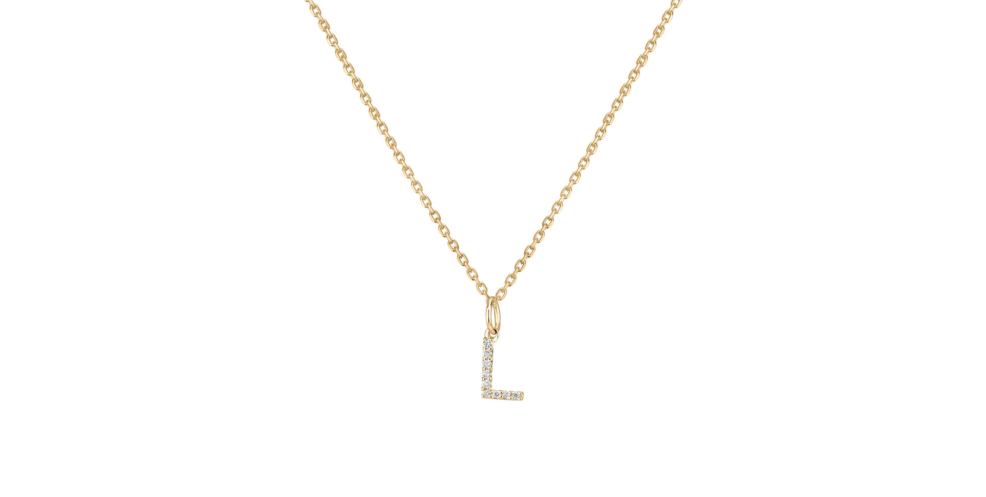 Diamond pendant Line Glitter  L