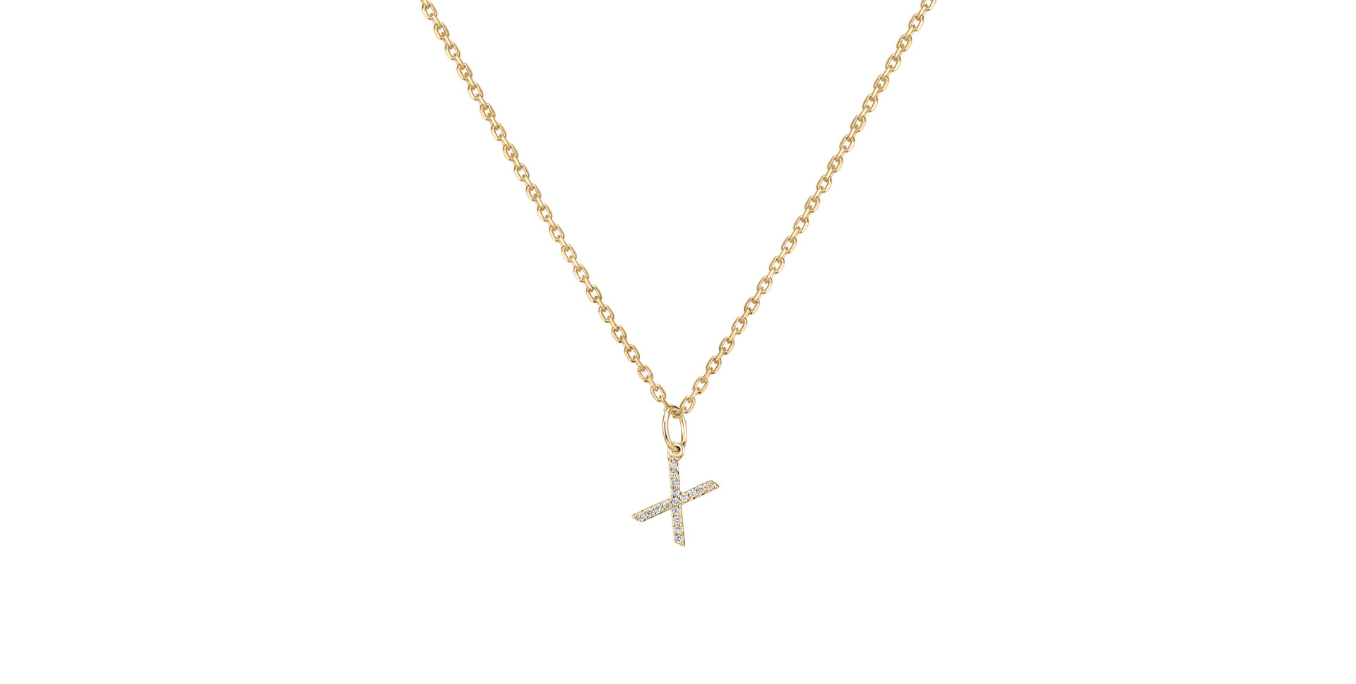 Diamond pendant Line Glitter  X