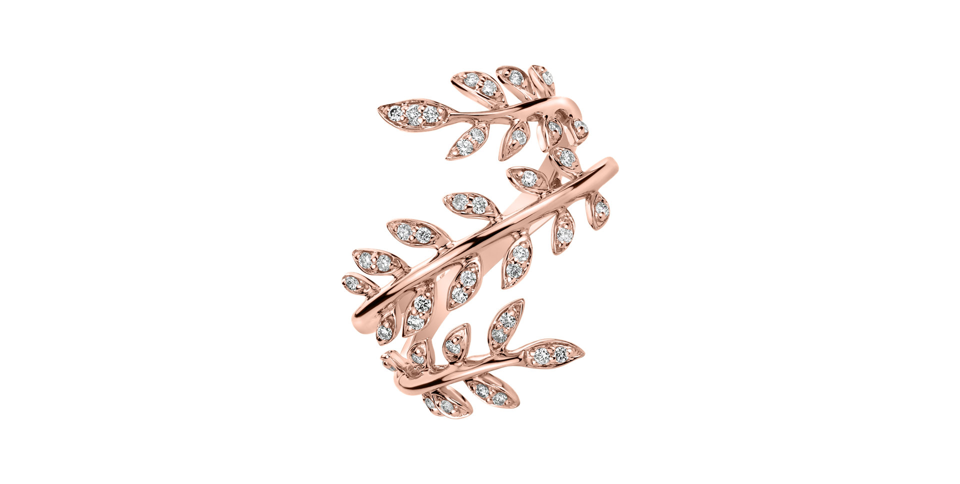 Diamond ring Luxury Leaves