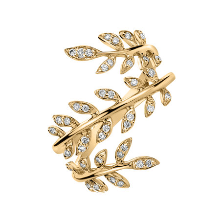 Diamond ring Luxury Leaves
