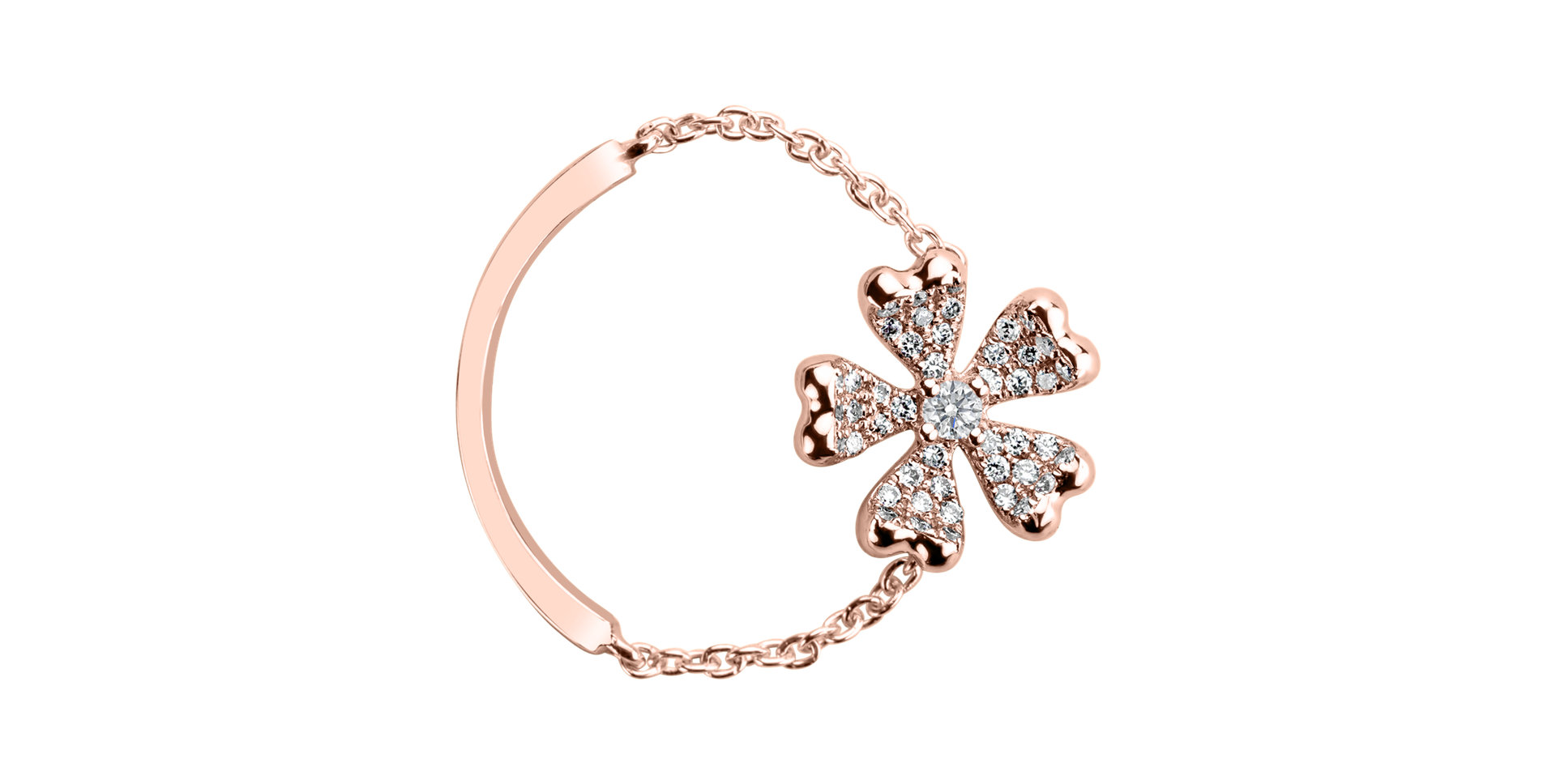 Diamond ring Sparkling Flower