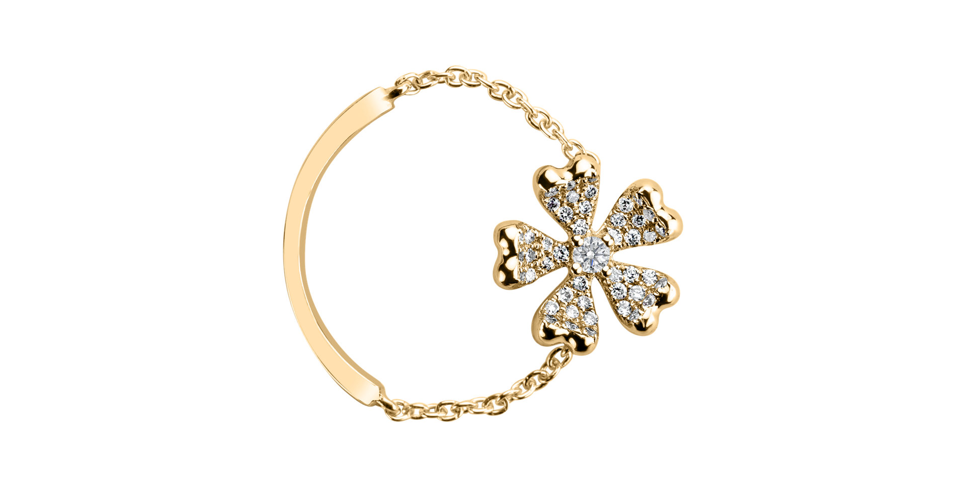 Diamond ring Sparkling Flower