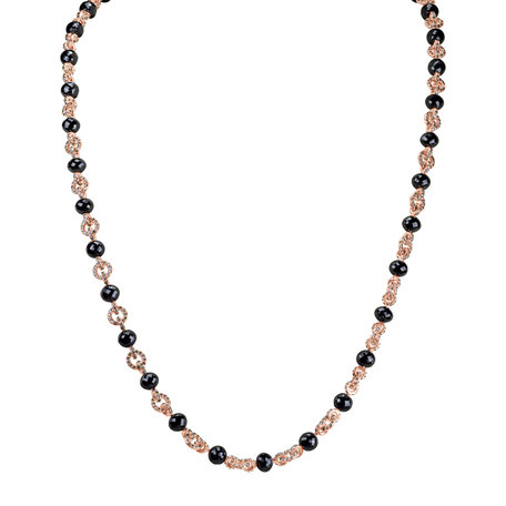 Necklace with brown and black diamonds Frozen Night