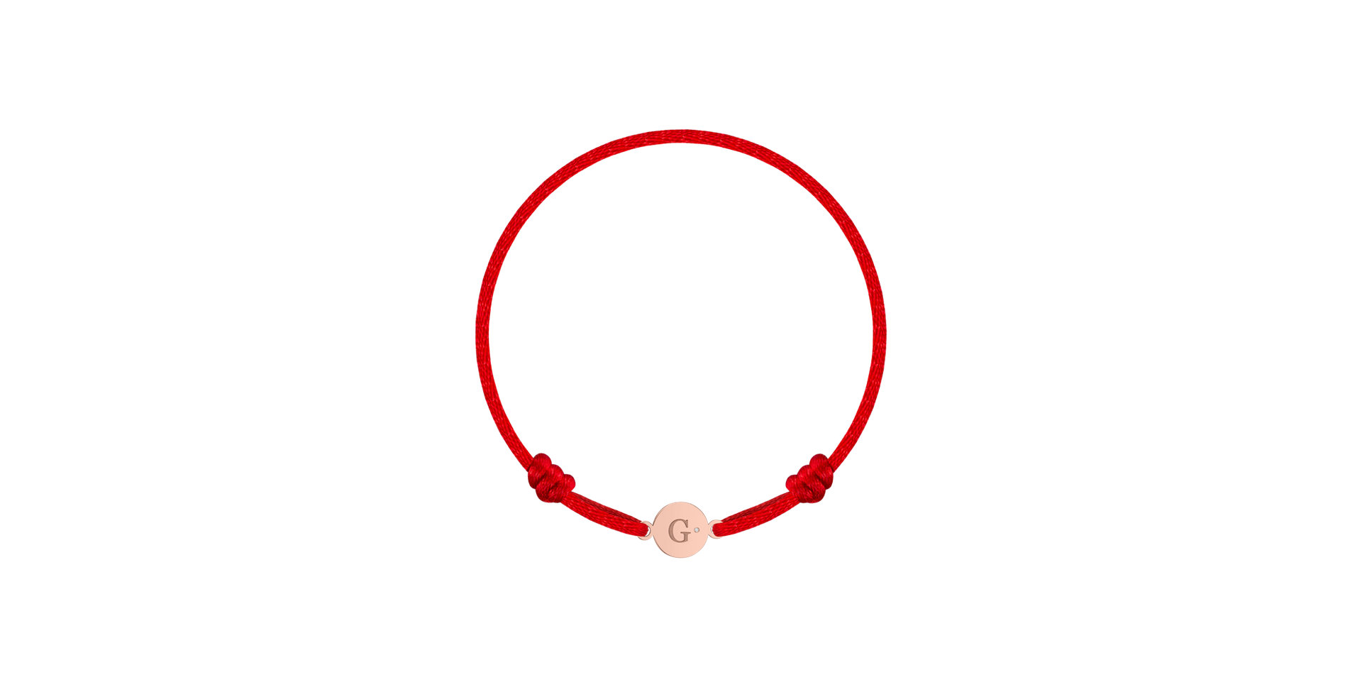 Children's diamond bracelet Circle Letter G