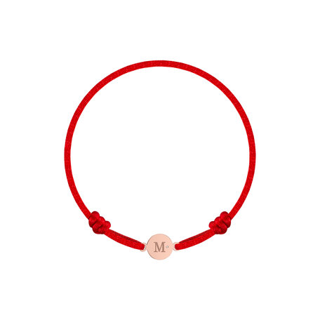 Children's diamond bracelet Circle Letter M