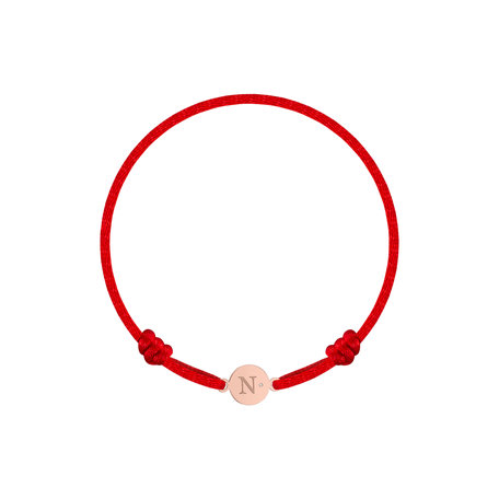 Children's diamond bracelet Circle Letter N