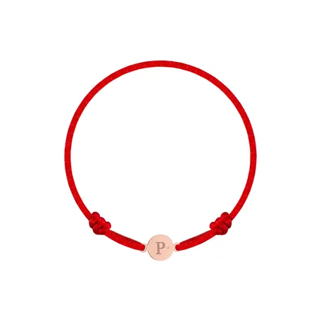 Children's diamond bracelet Circle Letter P