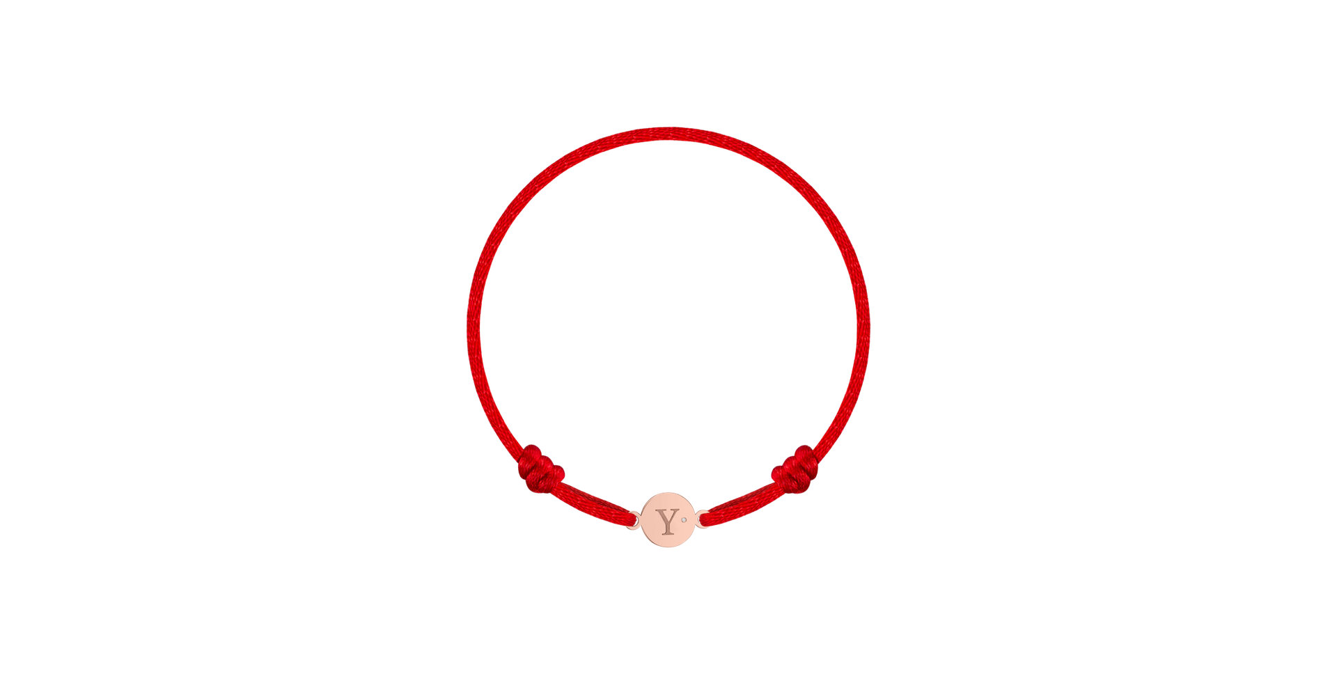 Children's diamond bracelet Circle Letter Y