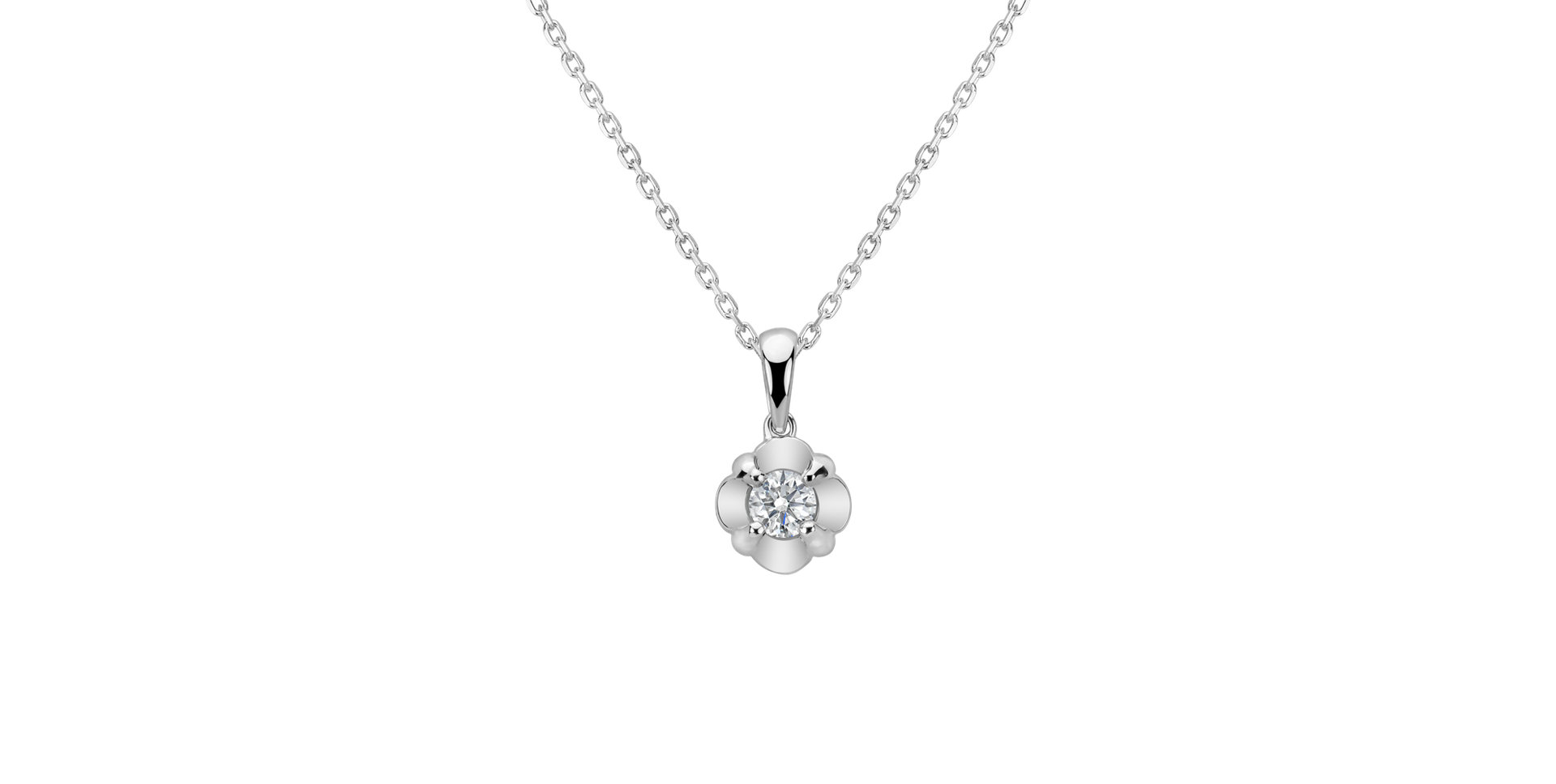 Diamond pendant Glossy Flower