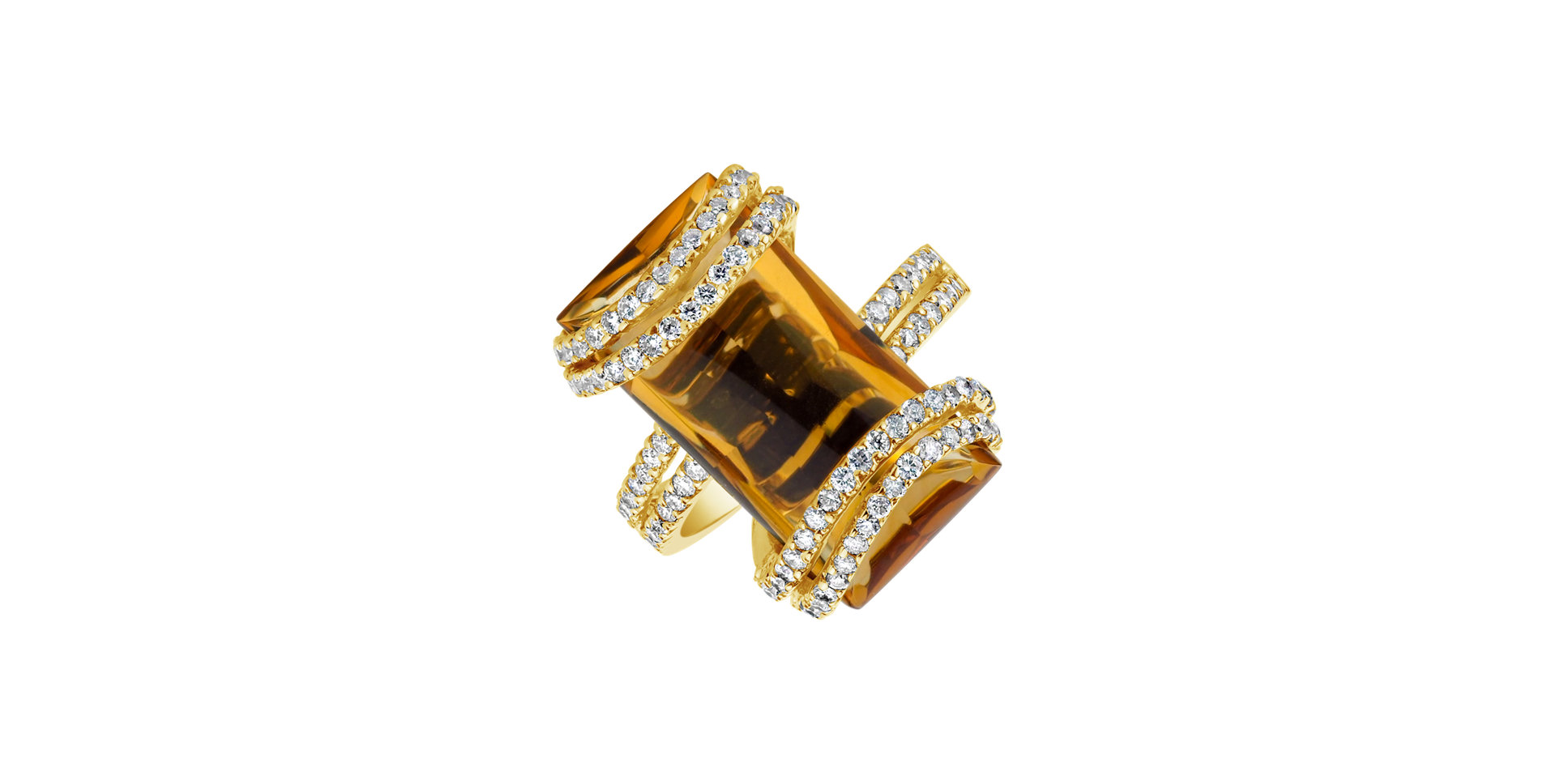 Ring with Citrine and diamonds Sunny Treasure
