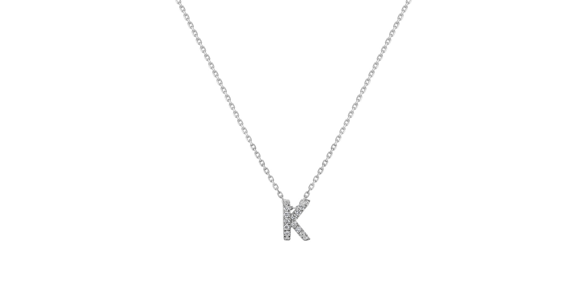 Diamond necklace Glittering Letter K