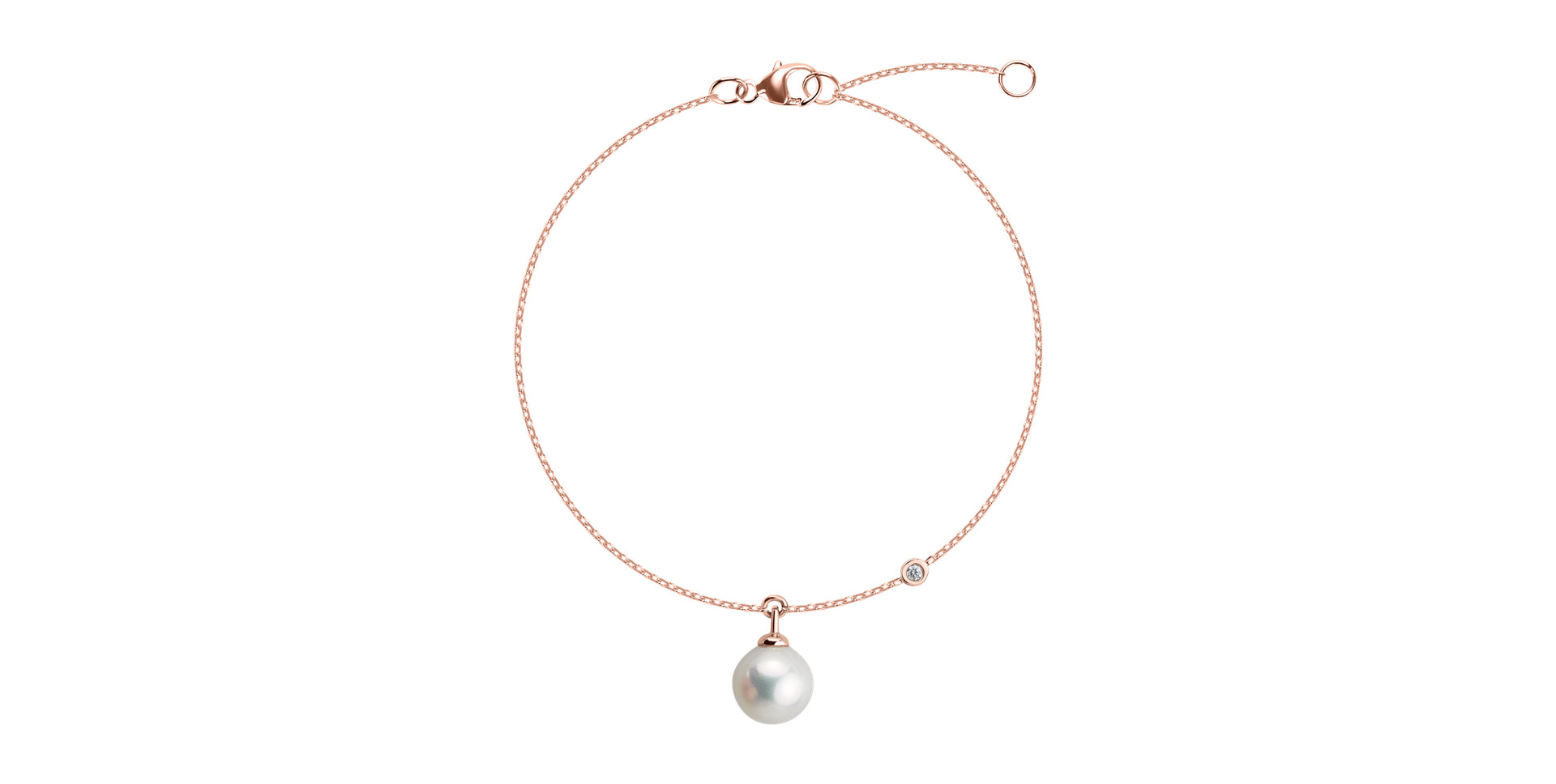 Diamond bracelet with pearl Lovely Lake