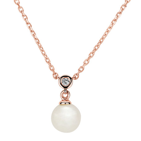 Diamond necklace with Fresh Water Pearl Historic Pearl