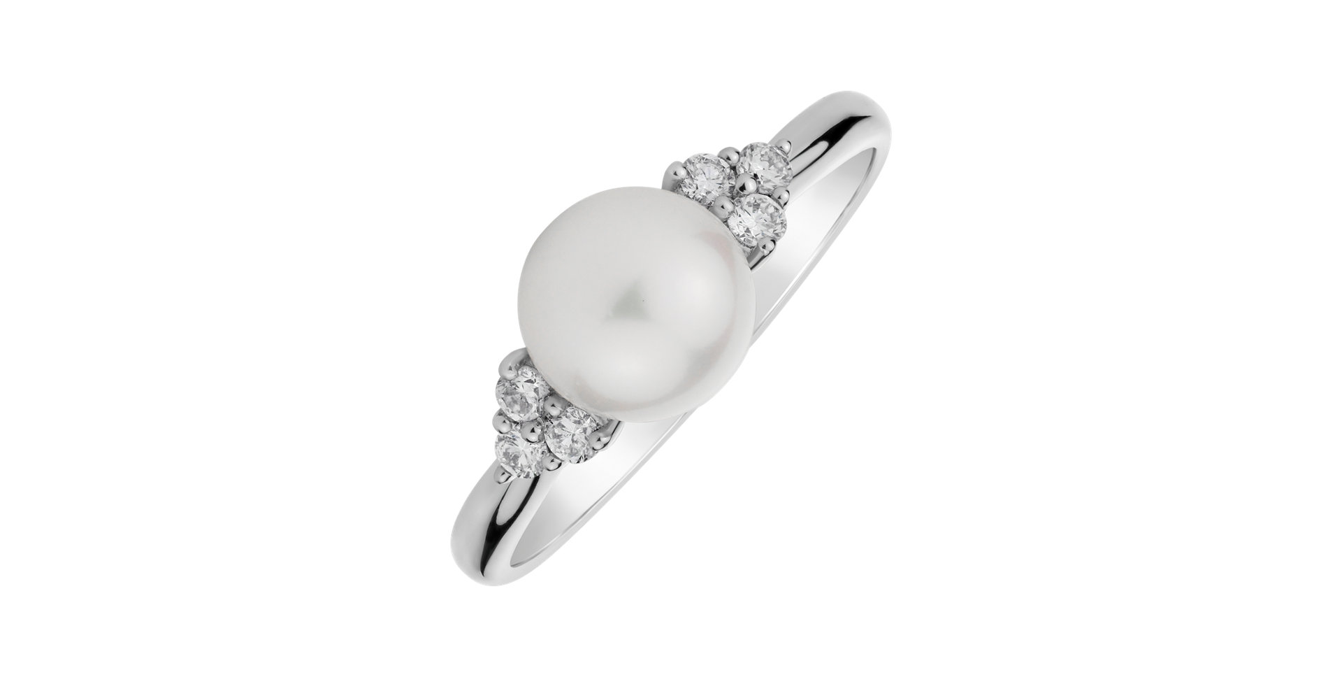 Diamond ring with Pearl Tender Pearl
