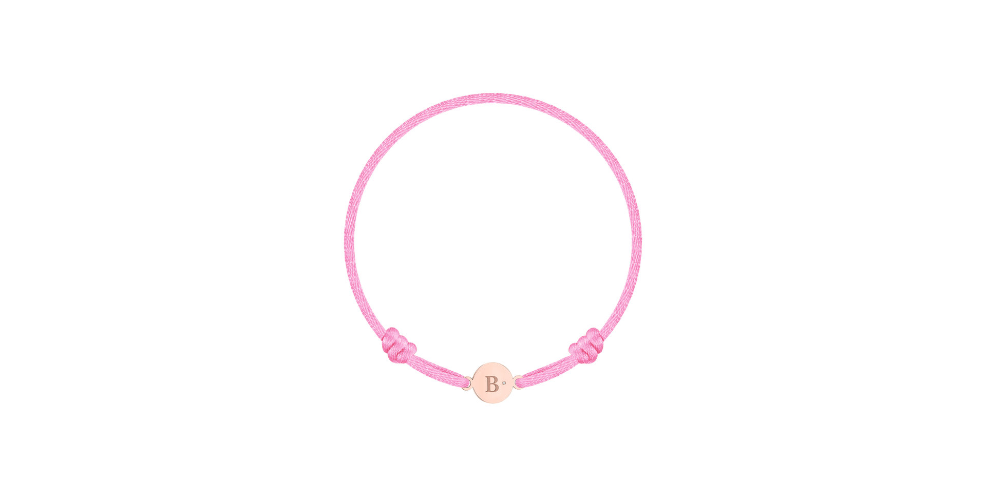 Children's diamond bracelet Circle Letter B