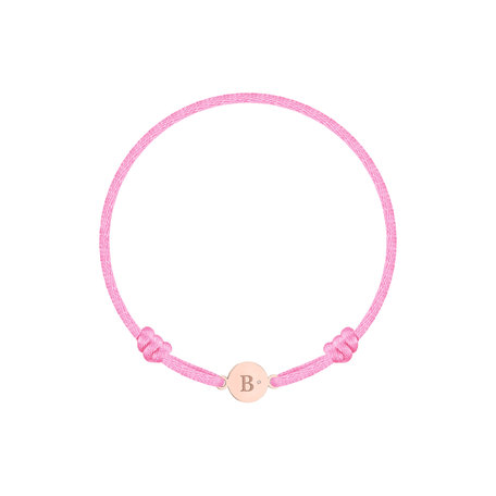 Children's diamond bracelet Circle Letter B
