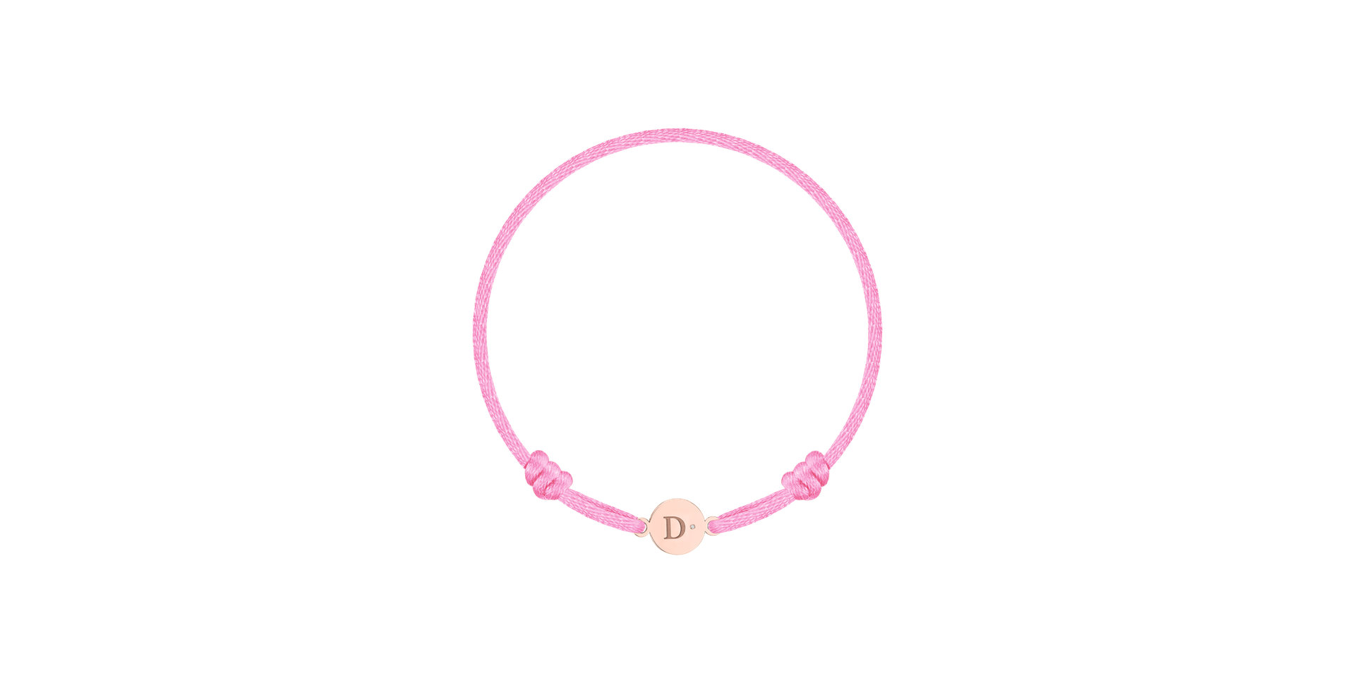 Children's diamond bracelet Circle Letter D