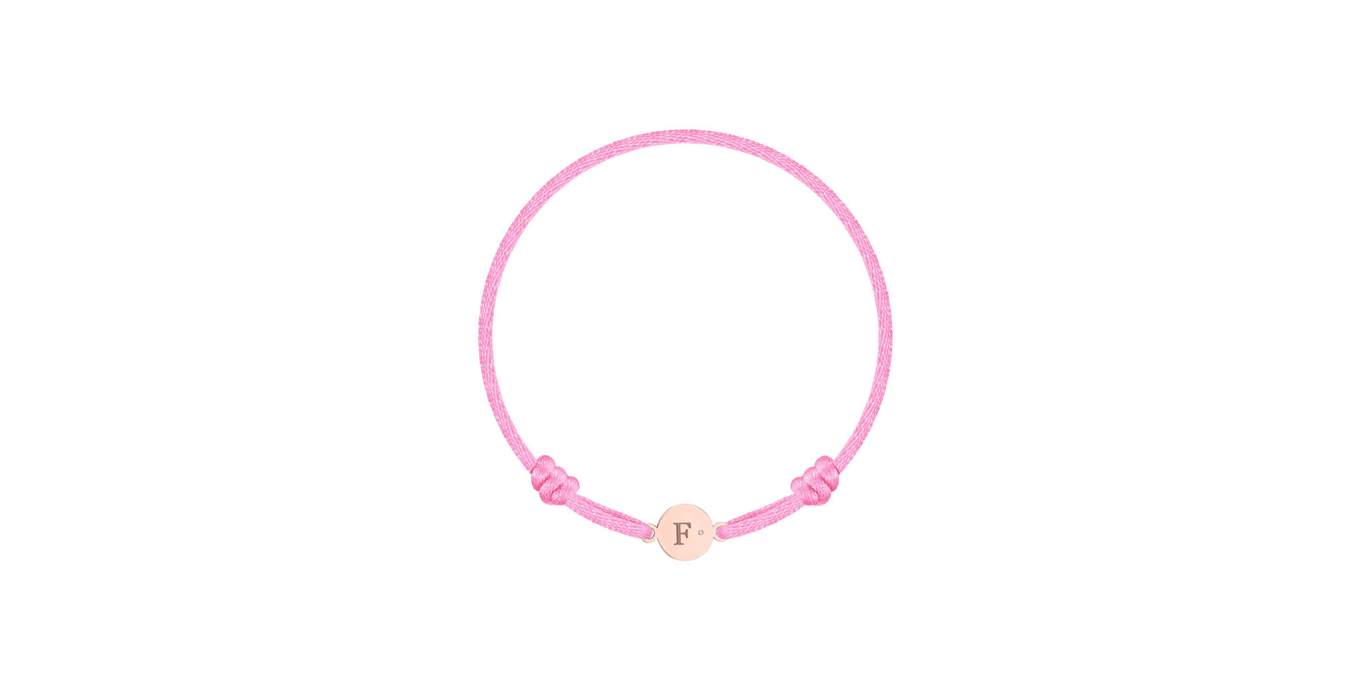 Children's diamond bracelet Circle Letter F
