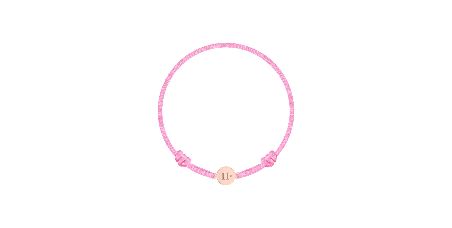 Children's diamond bracelet Circle Letter H