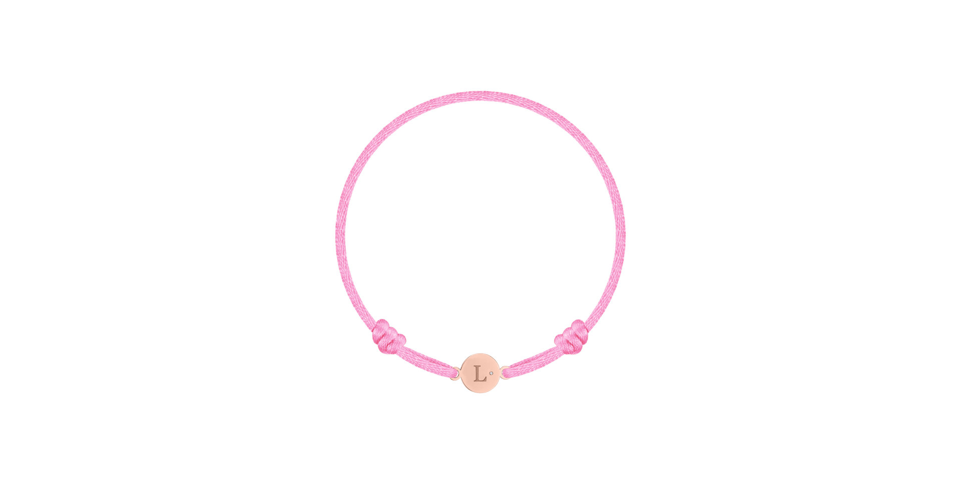 Children's diamond bracelet Circle Letter L