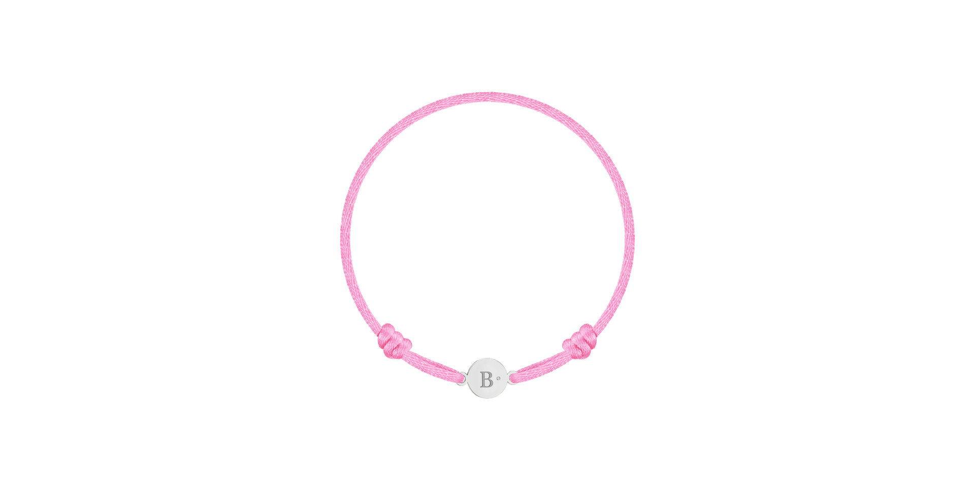 Children's diamond bracelet Circle Letter B