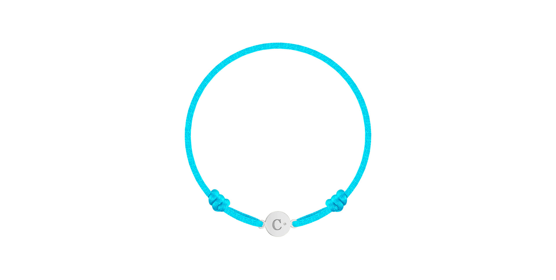 Children's diamond bracelet Circle Letter C