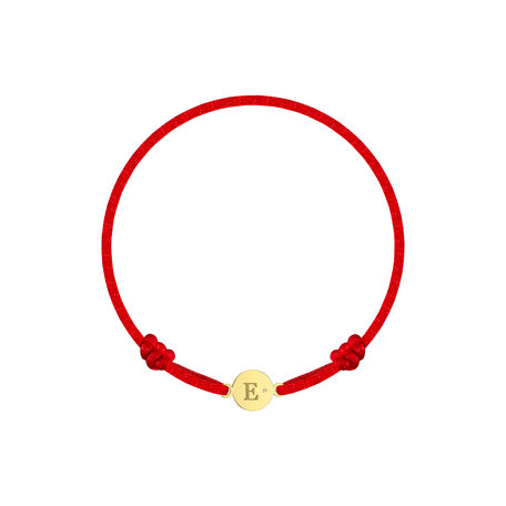 Children's diamond bracelet Circle Letter E