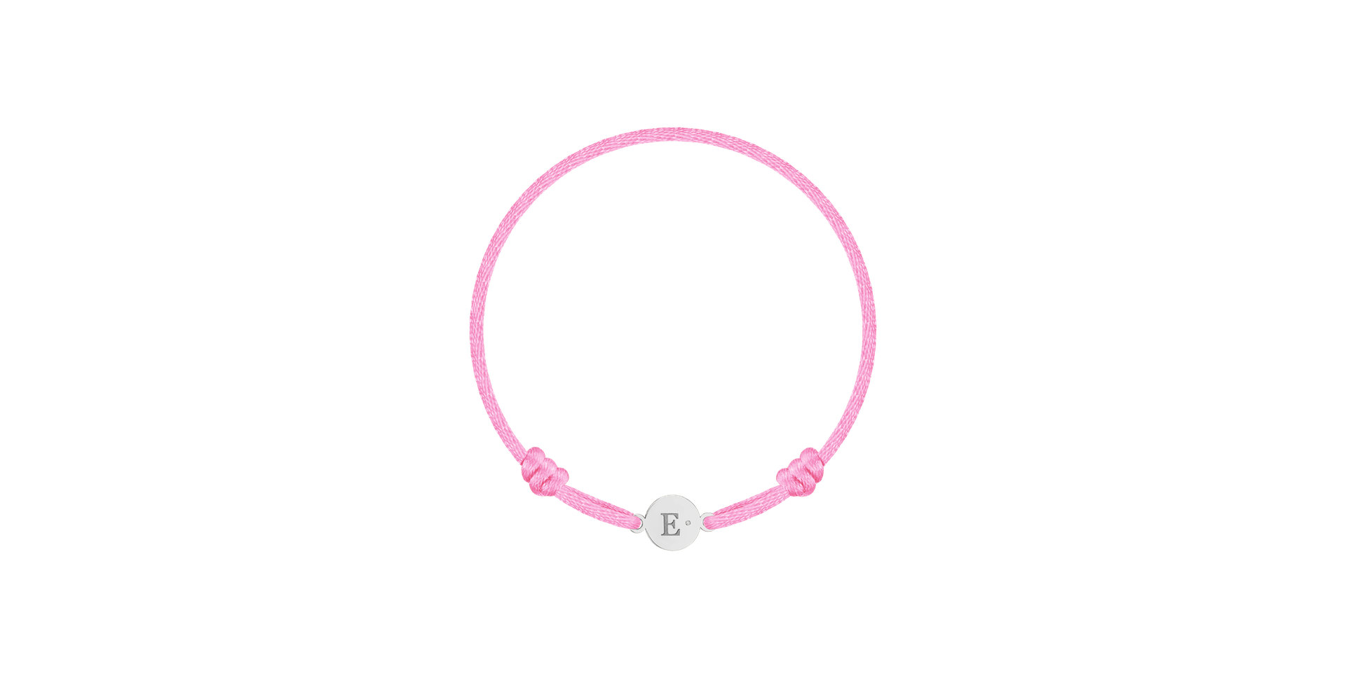 Children's diamond bracelet Circle Letter E