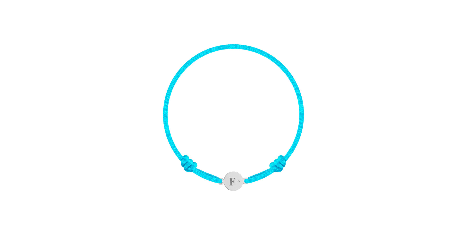 Children's diamond bracelet Circle Letter F