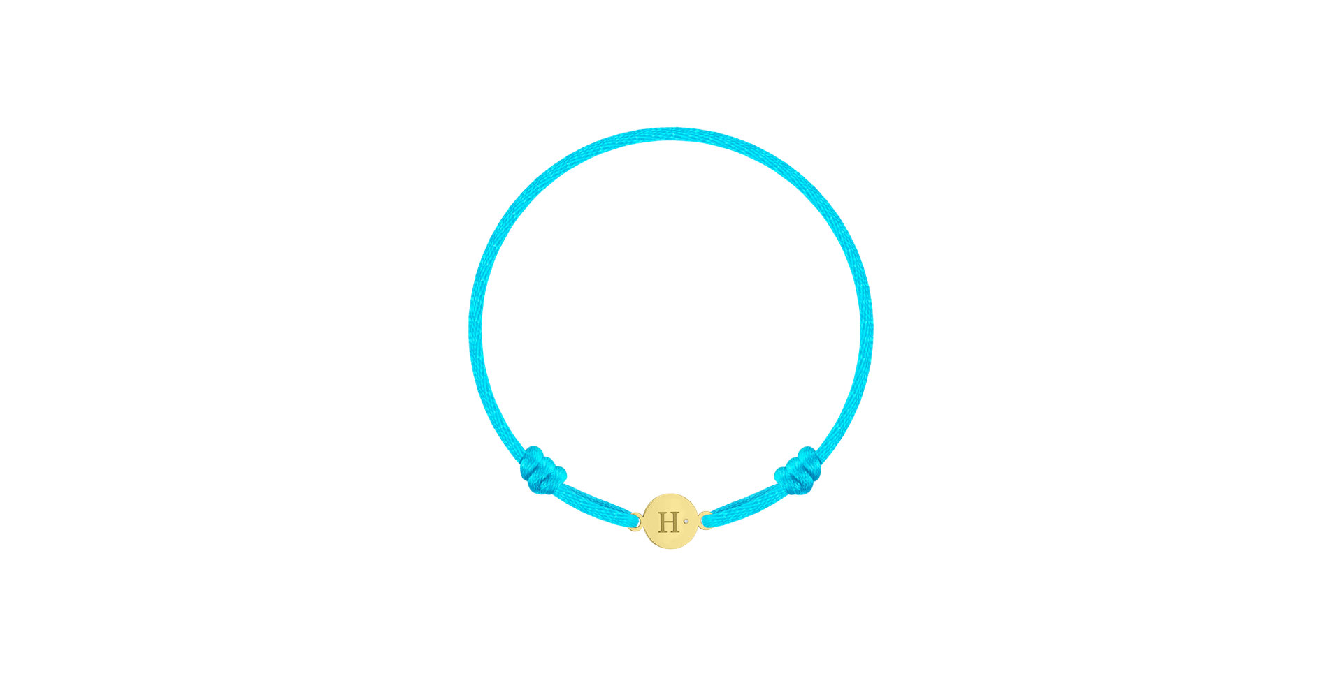 Children's diamond bracelet Circle Letter H