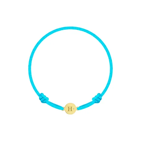 Children's diamond bracelet Circle Letter H