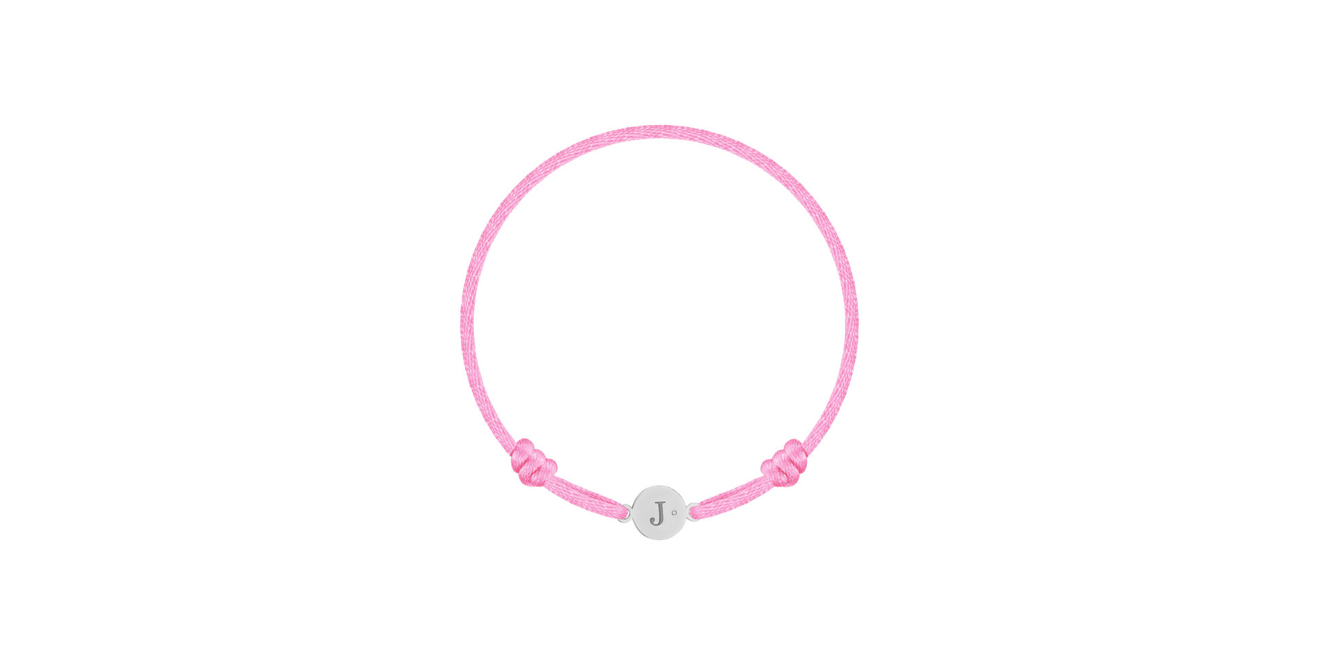 Children's diamond bracelet Circle Letter J