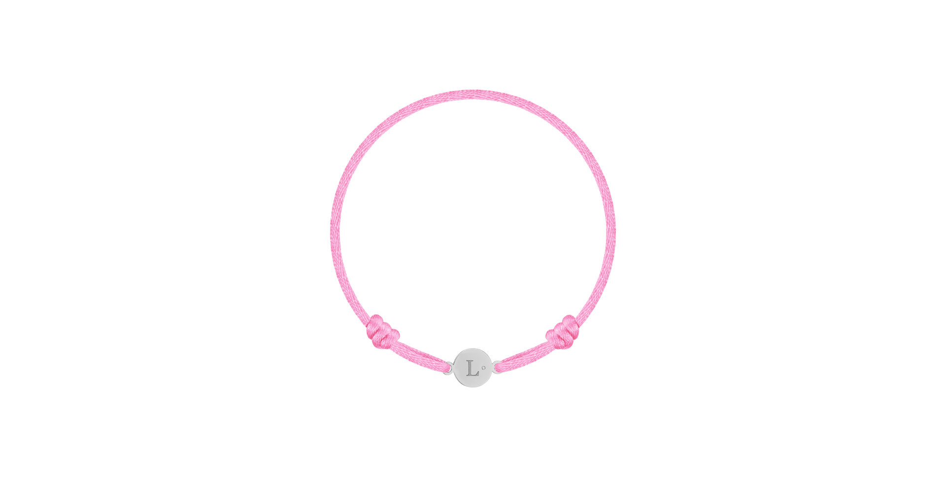 Children's diamond bracelet Circle Letter L