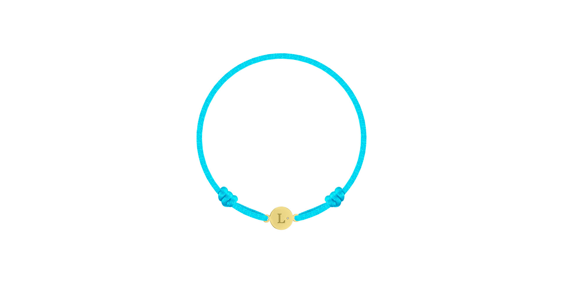 Children's diamond bracelet Circle Letter L
