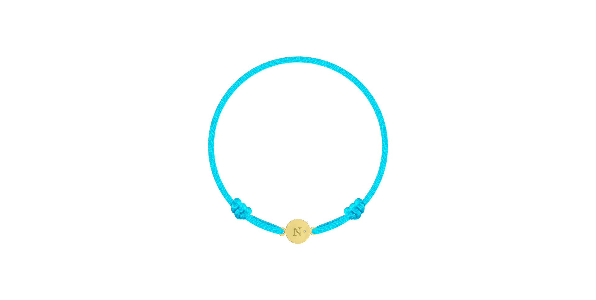 Children's diamond bracelet Circle Letter N
