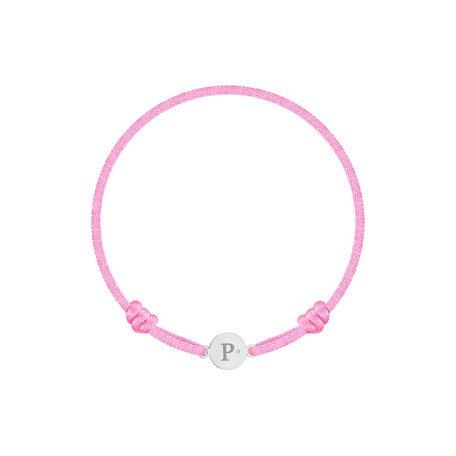 Children's diamond bracelet Circle Letter P